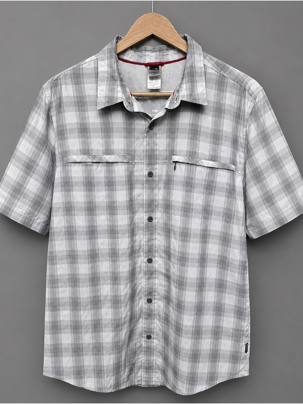 The North Face Plaid Short Sleeve Button Down Shirt XL Outdoor Hiking Fishing